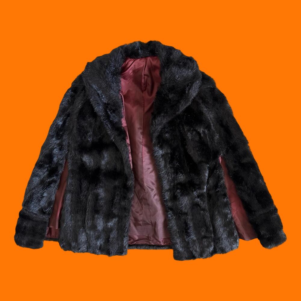 60's vintage faux fur capelet ILGWU mid century mob wife stole OSFM *deadstock*